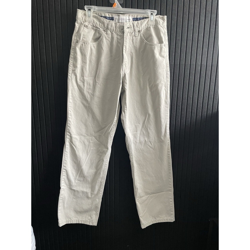 Men's‎ Beige Khaki Jeans 32x30 PD&C Straight Leg Cotton Casual Pants Casual Wear